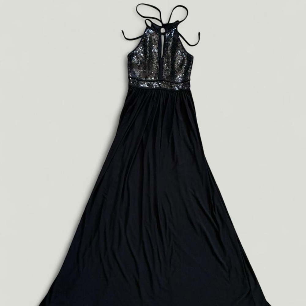 Morgan & Co. Formal Black Sequin Maxi Dress - Picture 2 of 6